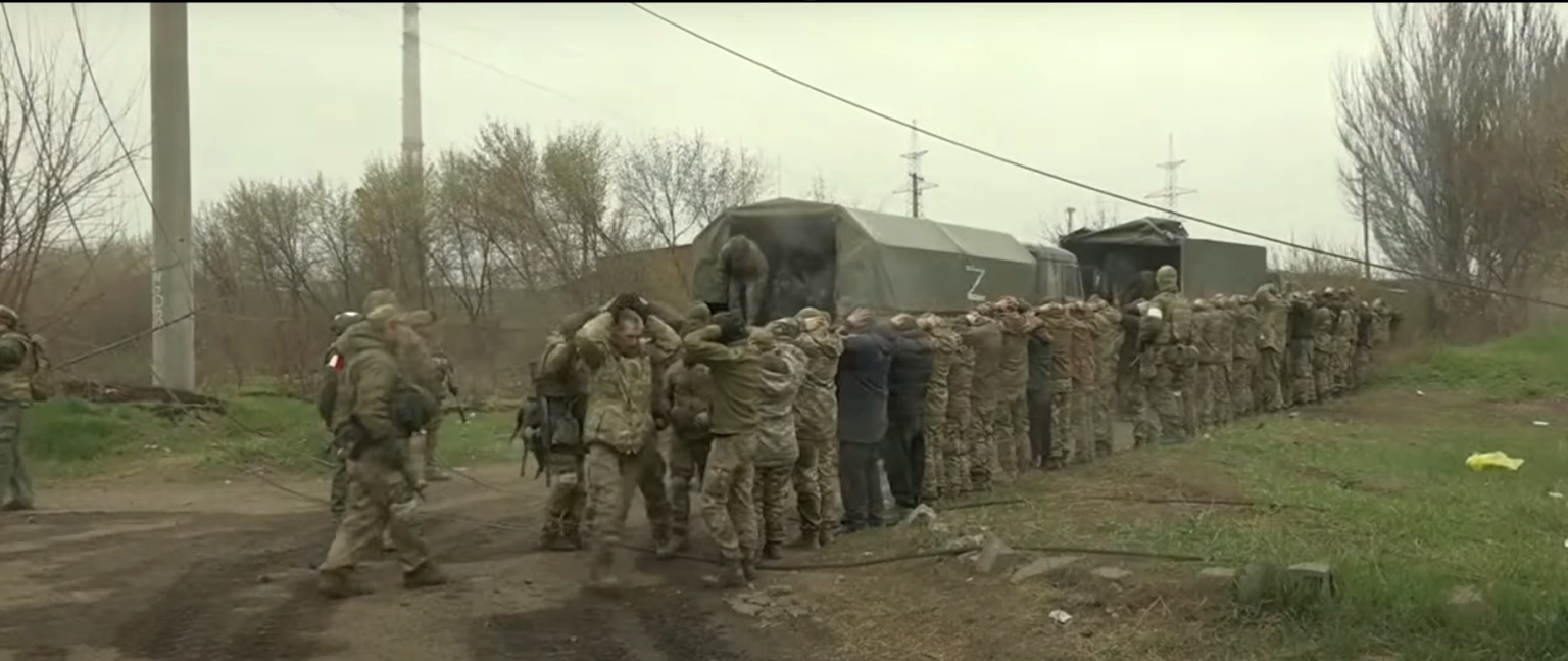 Полонені бійці 501 ОБМП. Скріншот