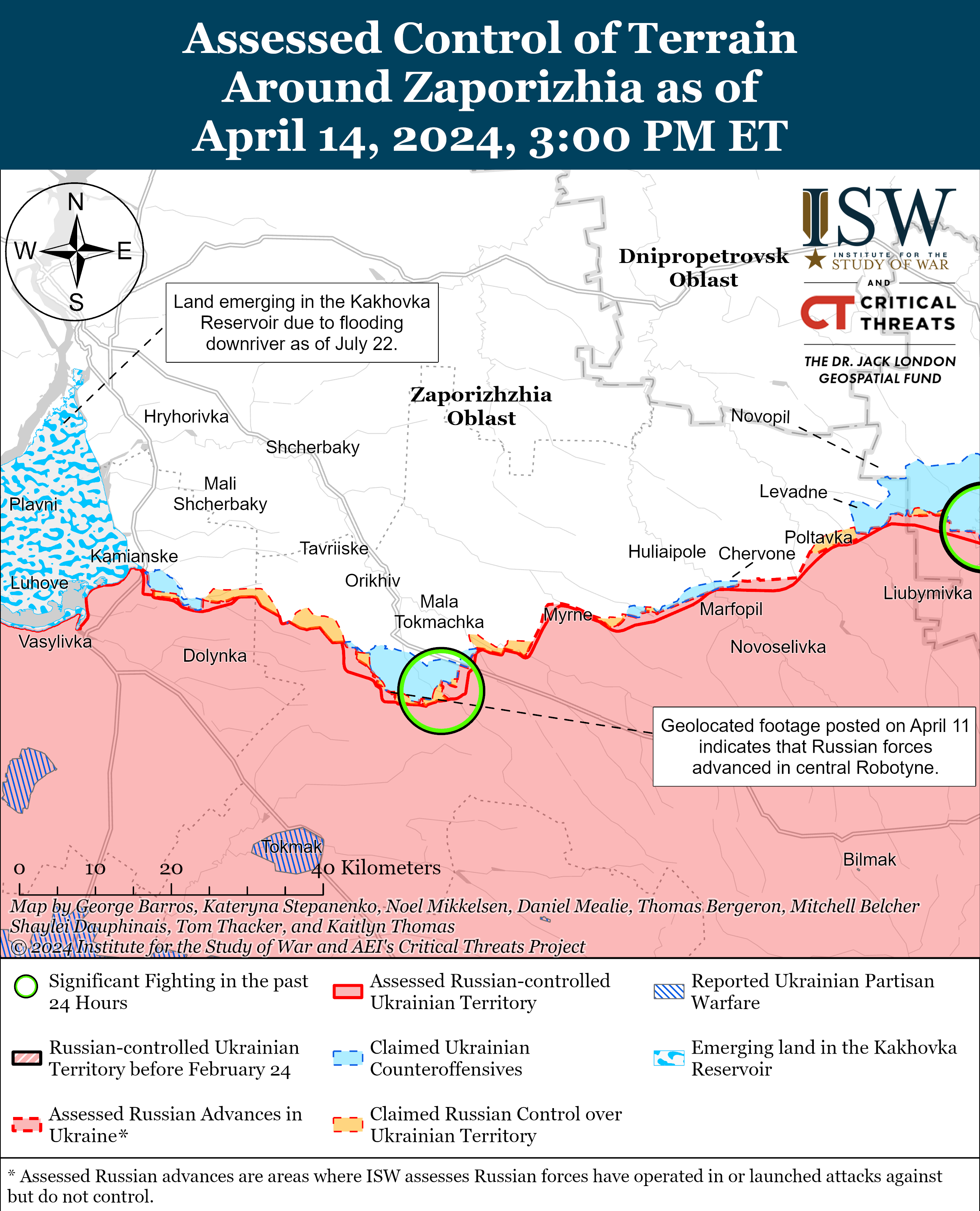 Zaporizhia Battle Map Draft April 14, 2024 фото