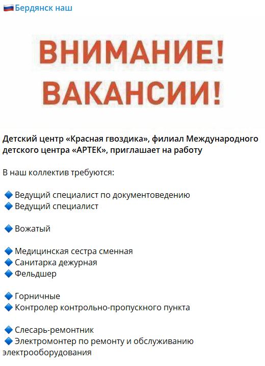 Червона Гвоздика табір Бердянськ мілітаризація пропаганда