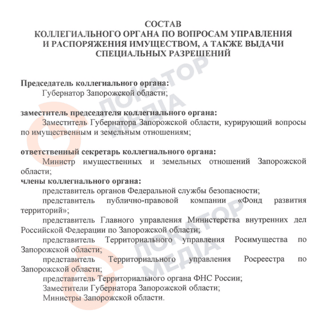 Указ Балицький Націоналізація Колегіальний Орган Запоріжжя Майно Нерухомість