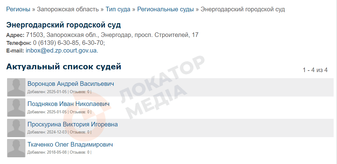 енергодарський суд окупація