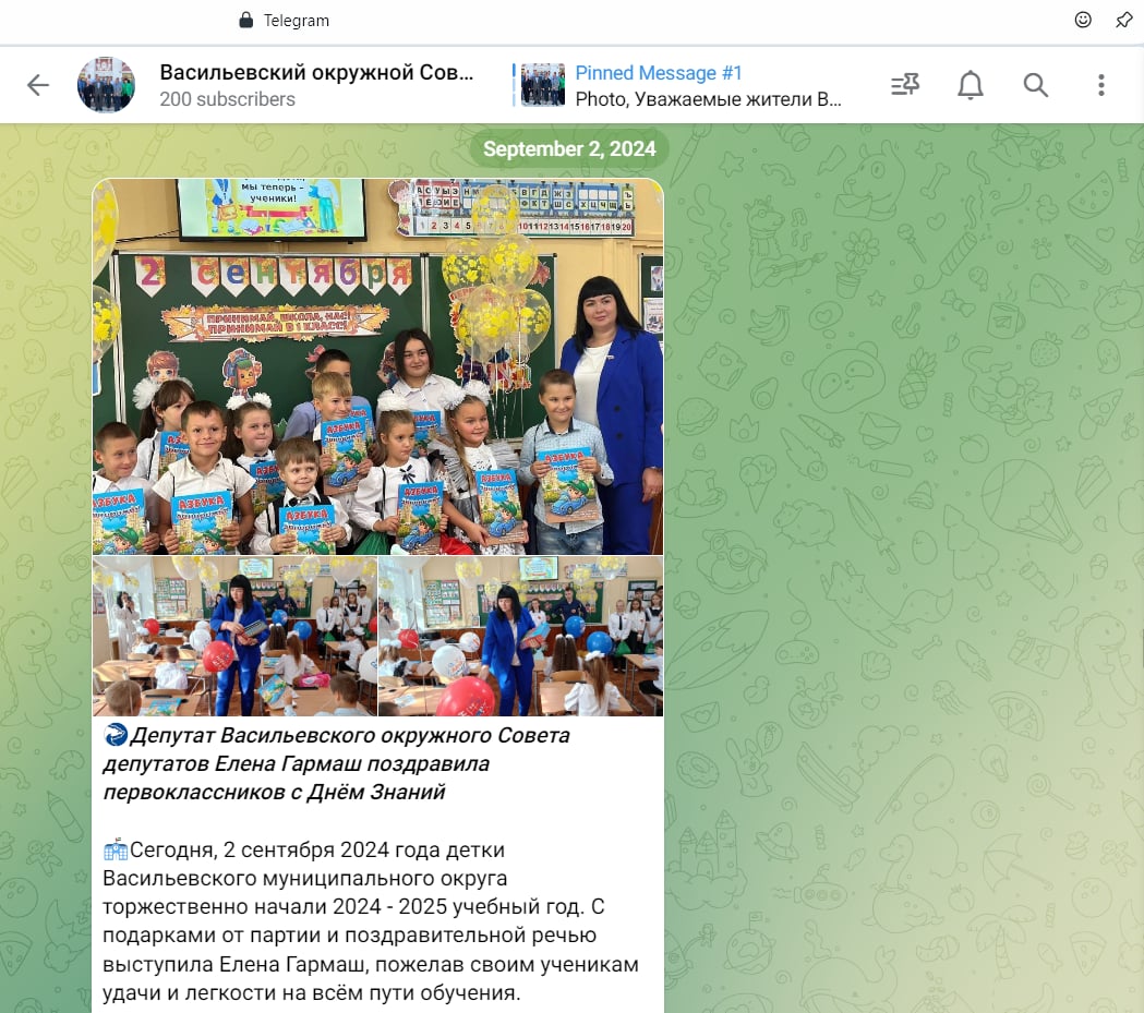 Фролова (Гармаш) Олена василівка школа 3