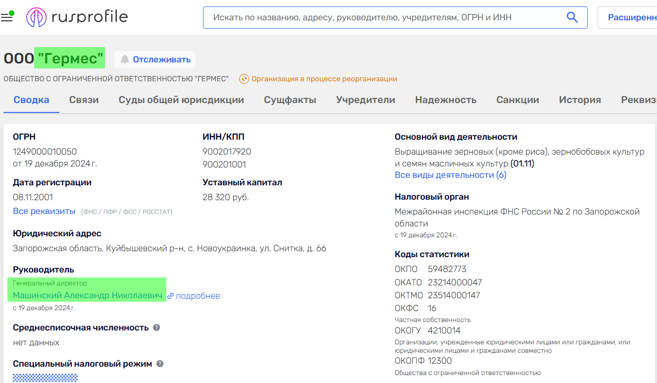 машинський олександр гермес більмак